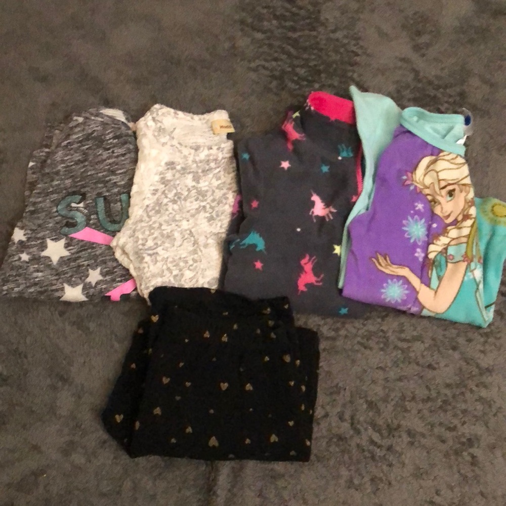 Girls size 7 and 7/8 long sleeve bundle